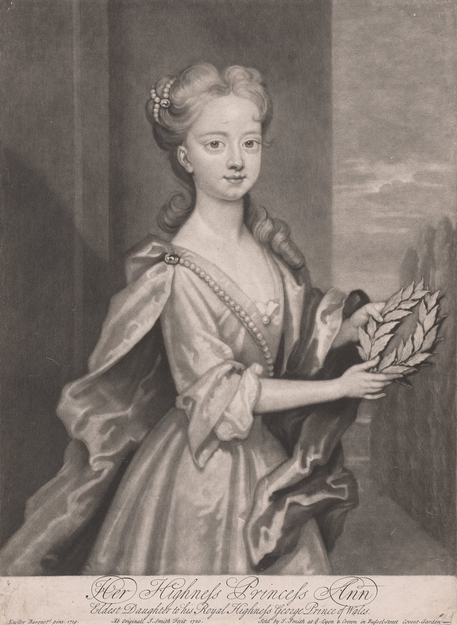 Hennes höghet prinsessan Ann, äldsta dotter till hans kungliga höghet George prins av Wales, 1720 av John Smith