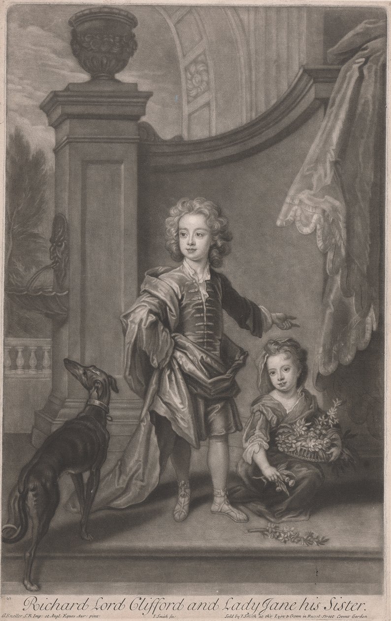 Richard, Lord Clifford (1695-1753) och hans syster, Lady Jane Boyle (d. 1780) av John Smith