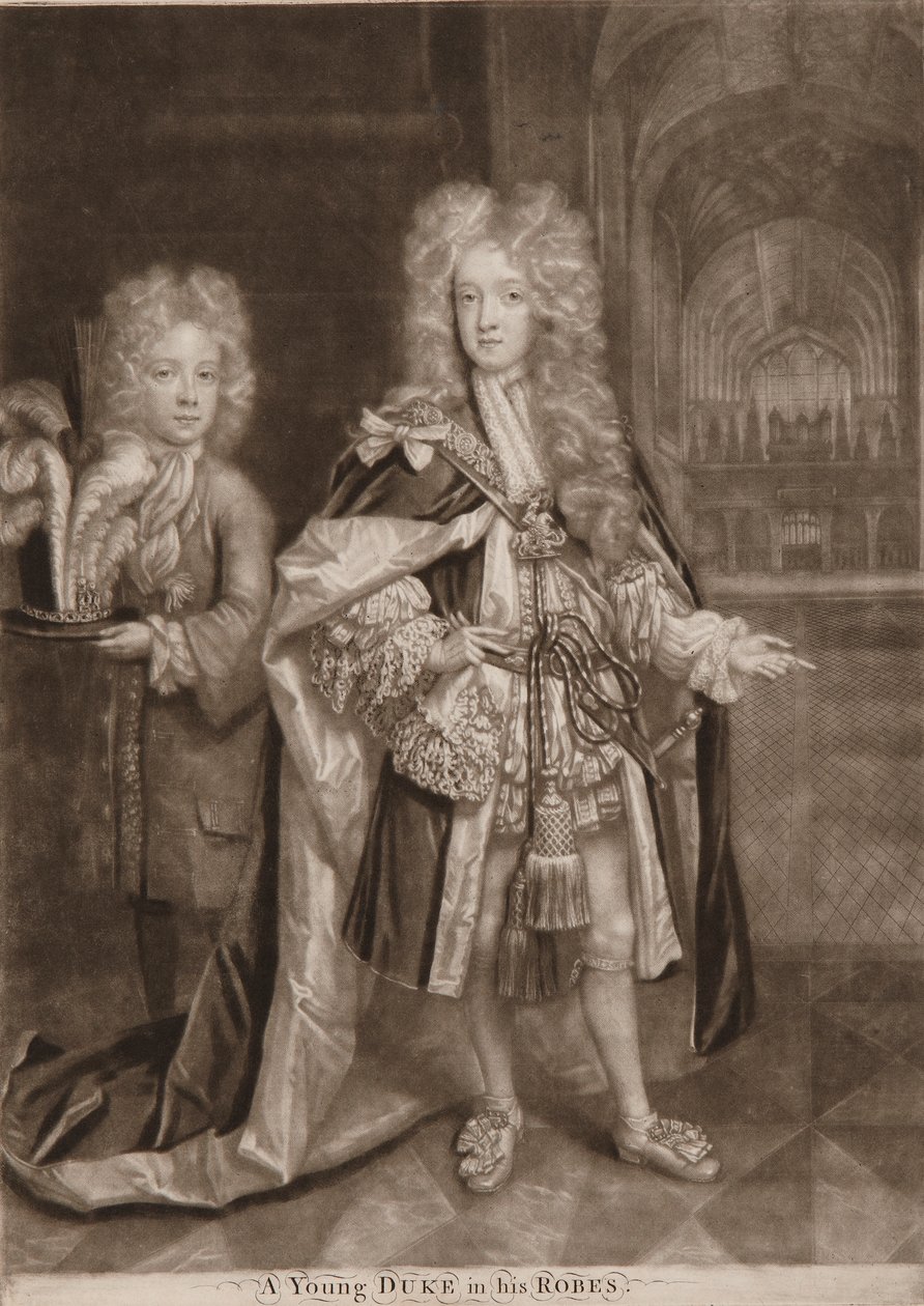 William, hertig av Gloucester och Benjamin Bathurst av John Smith