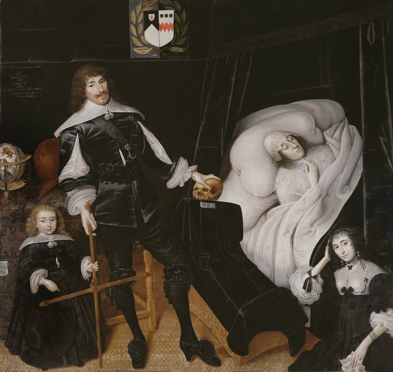 Sir Thomas Aston (1600-45) vid sin frus dödsbädd av John Souch