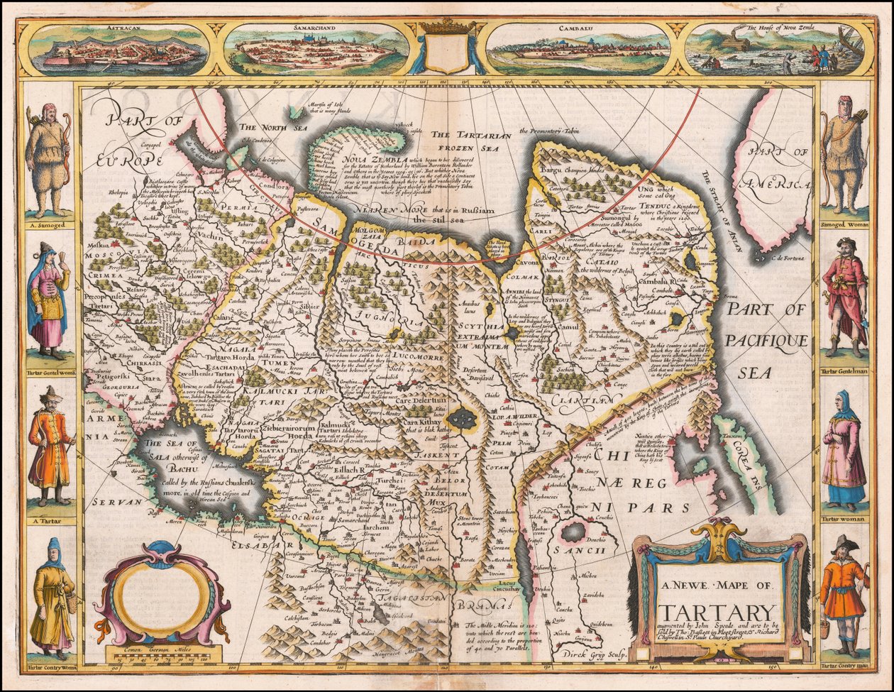 1626 års karta över Tartariet av John Speed av John Speed
