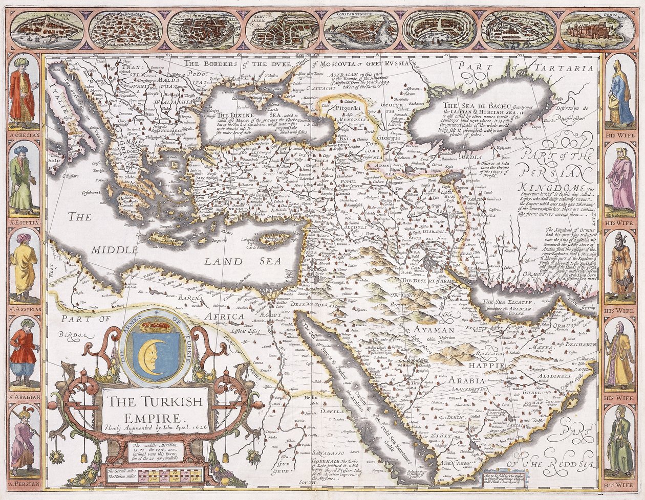 Det turkiska imperiet, 1626 av John Speed