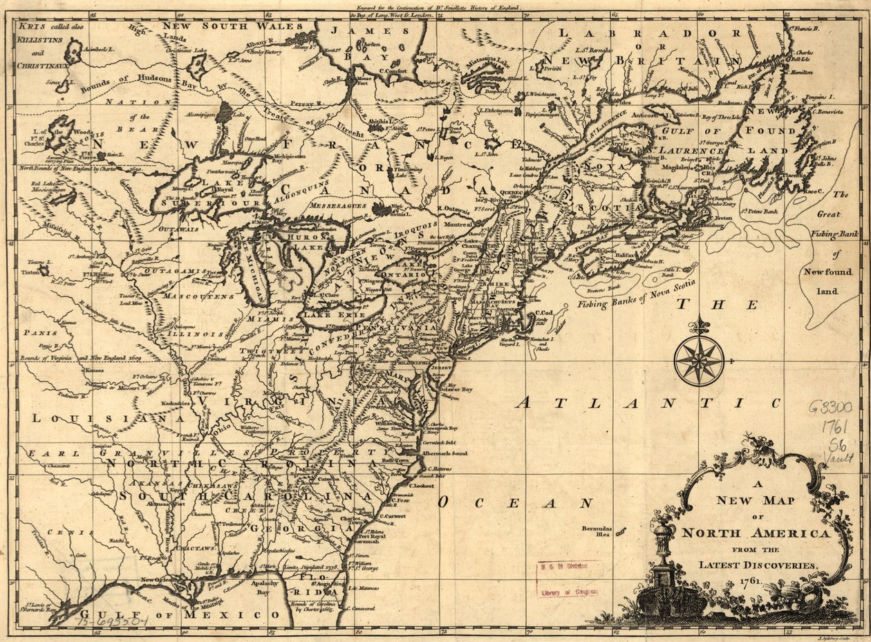En ny karta över Nordamerika från de senaste upptäckterna. LOC 75693504 av John Spilsbury