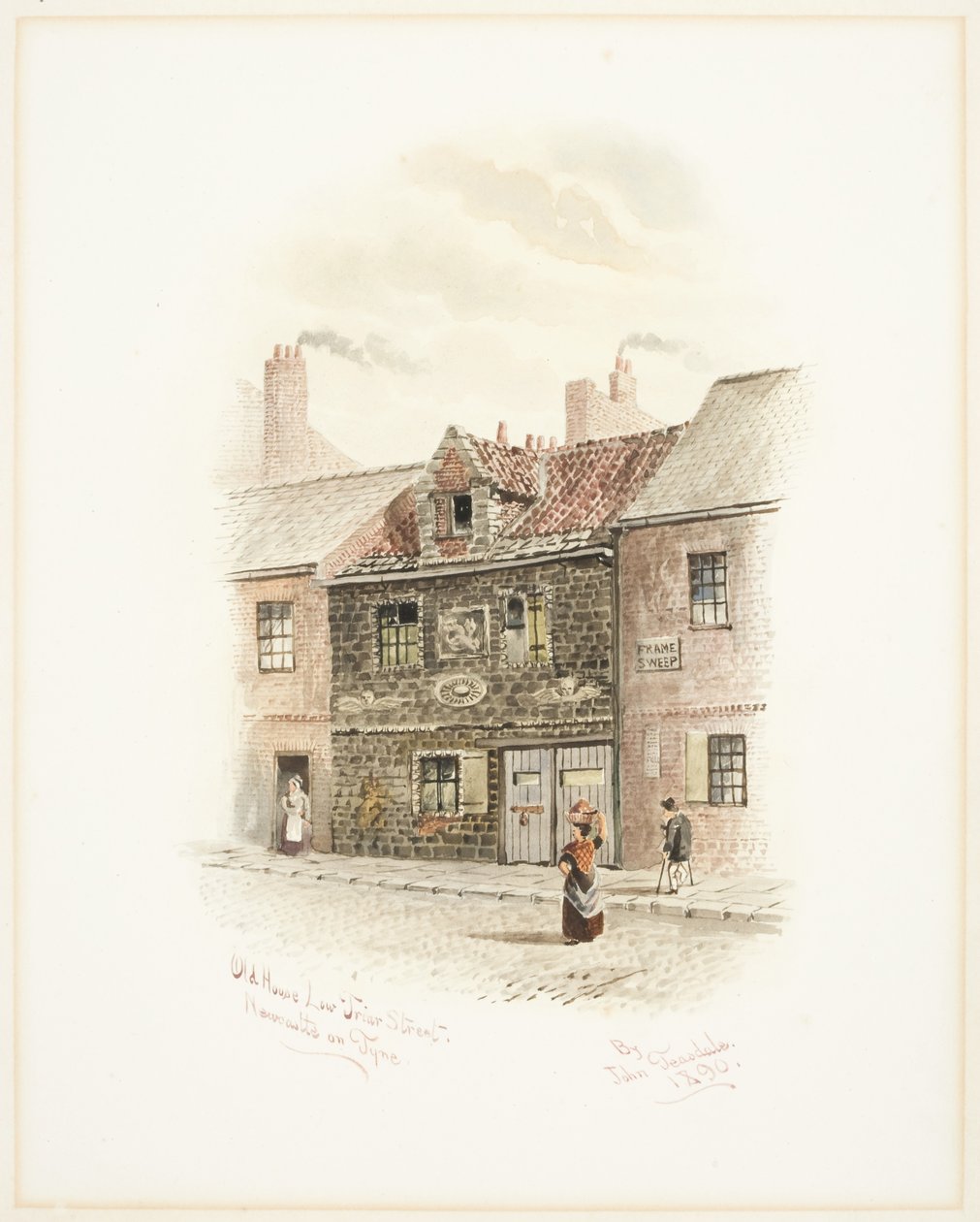 Old House Low Friar Street, Newcastle upon Tyne (färg) av John Teasdale