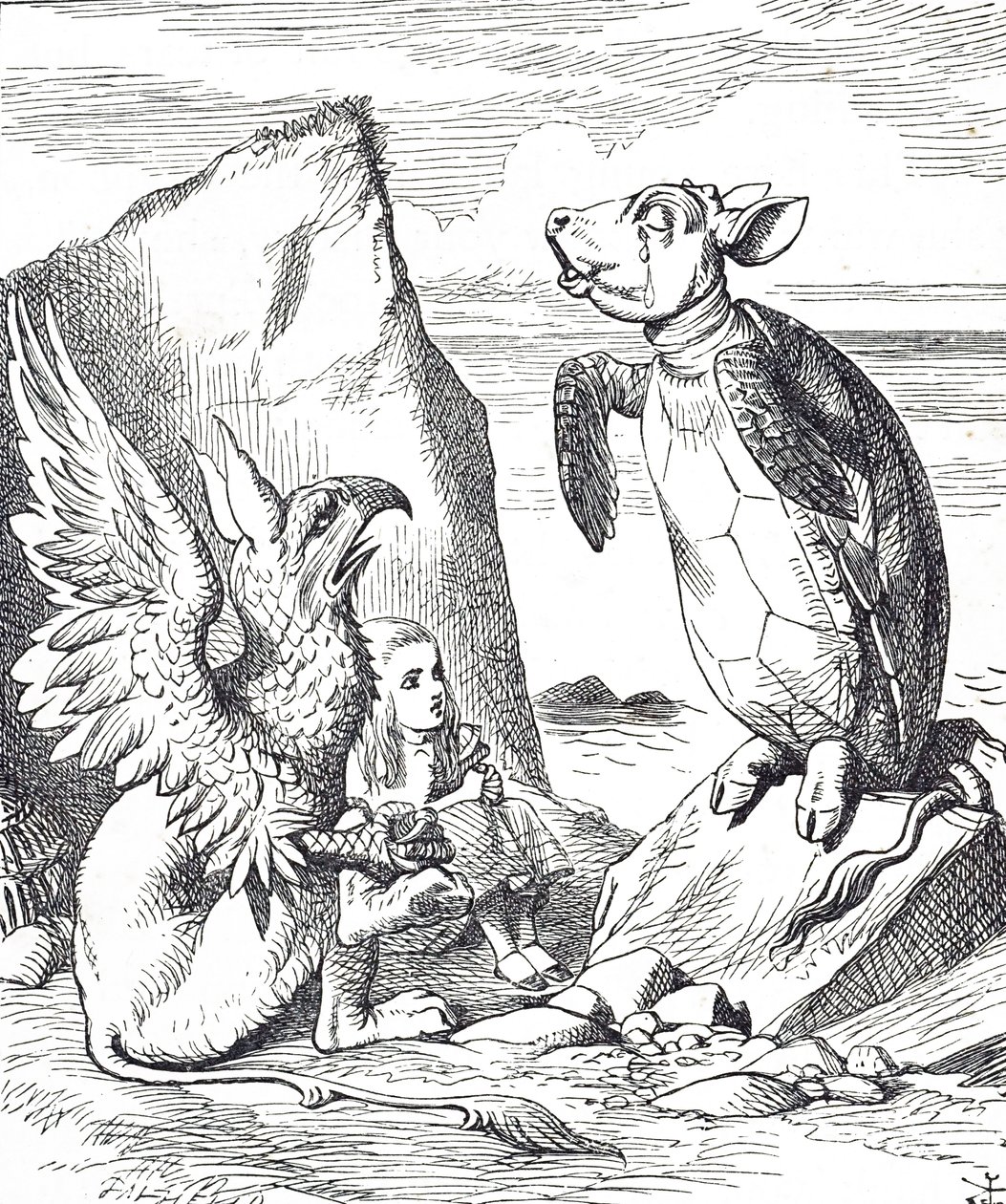 Alice, Mock Turtle and the Gryphon från Alice