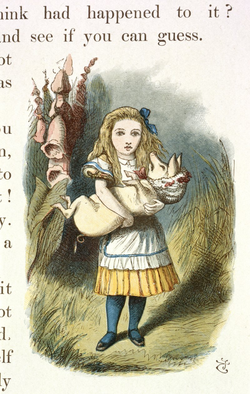 Alice och grisen-babyn av John Tenniel
