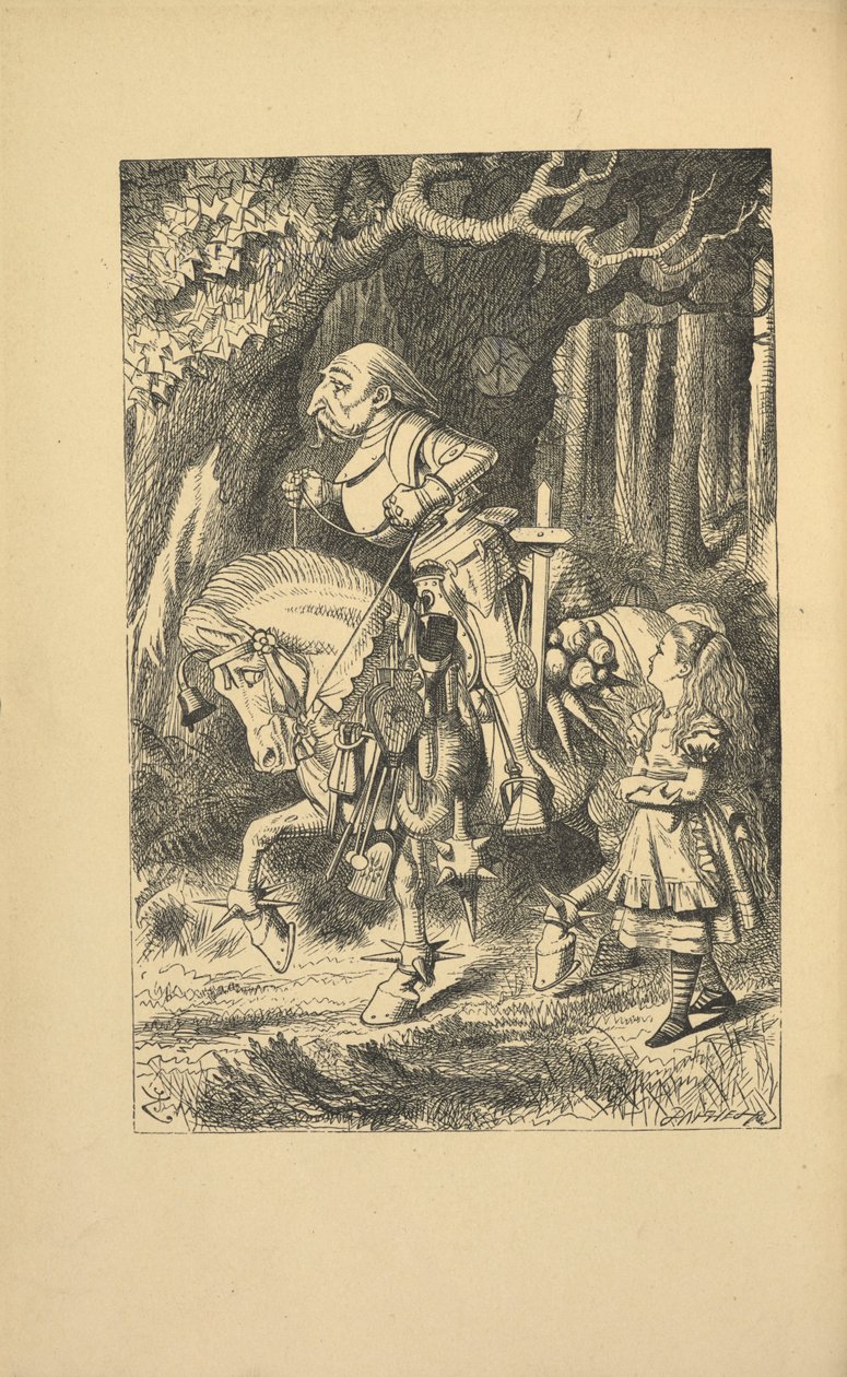 Alice och den vita riddaren. av John Tenniel