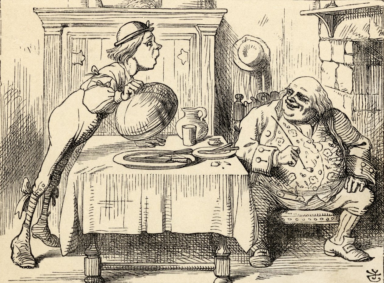 Fader William efter att ha ätit gåsen, från "Alice