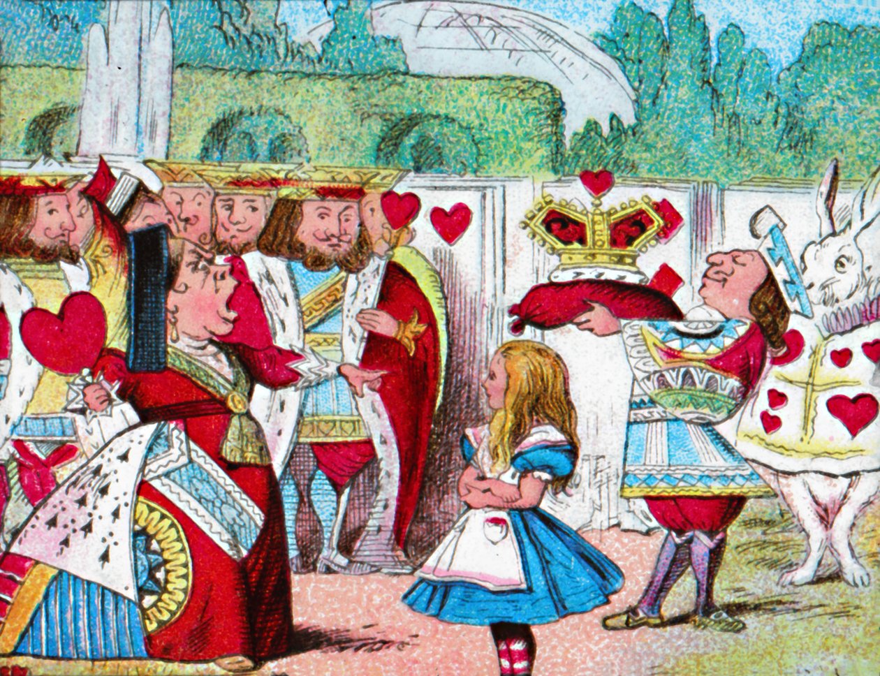 Av med hennes huvud! Alice och hennes röda drottning, c1910 av John Tenniel