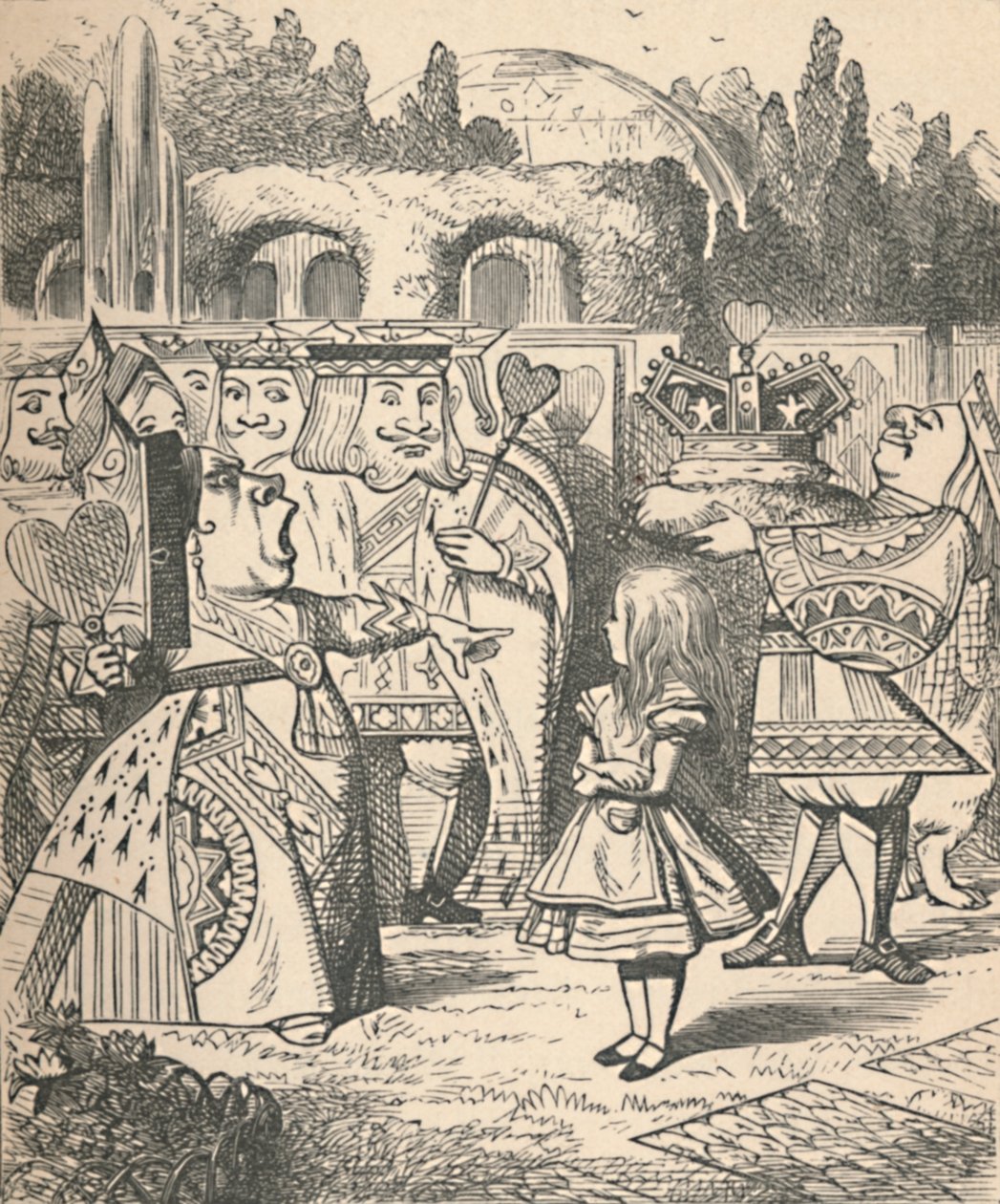 Av med hennes huvud! Alice och den röda drottningen, 1889 av John Tenniel