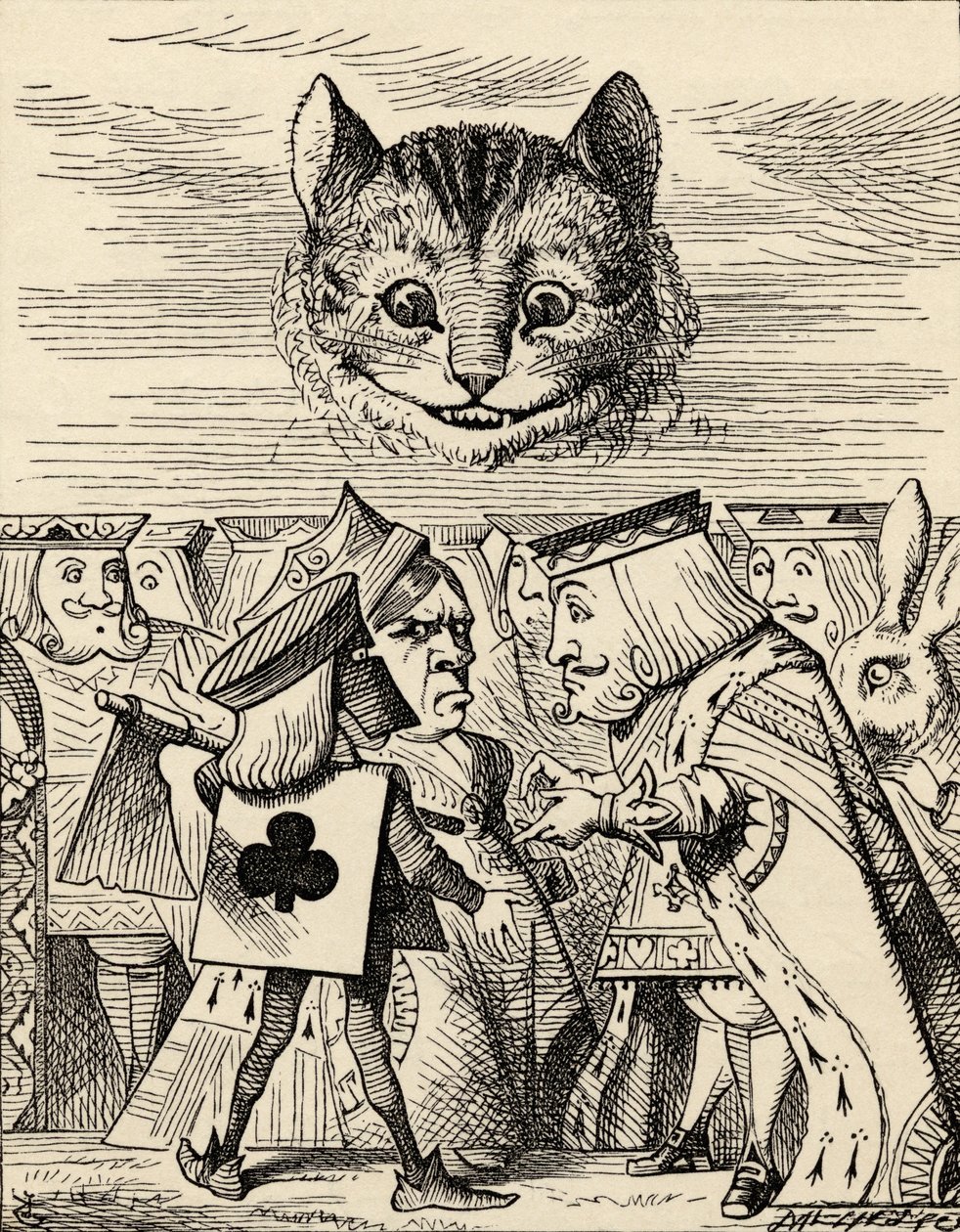 The King of Hearts argumenterar med bödeln, från "Alice
