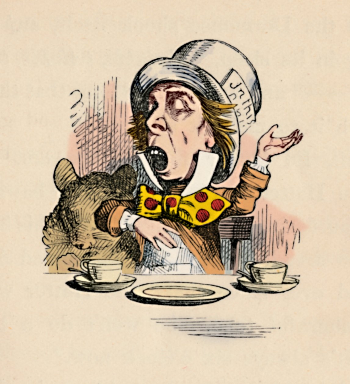 Den galna hattmakaren, 1889 av John Tenniel