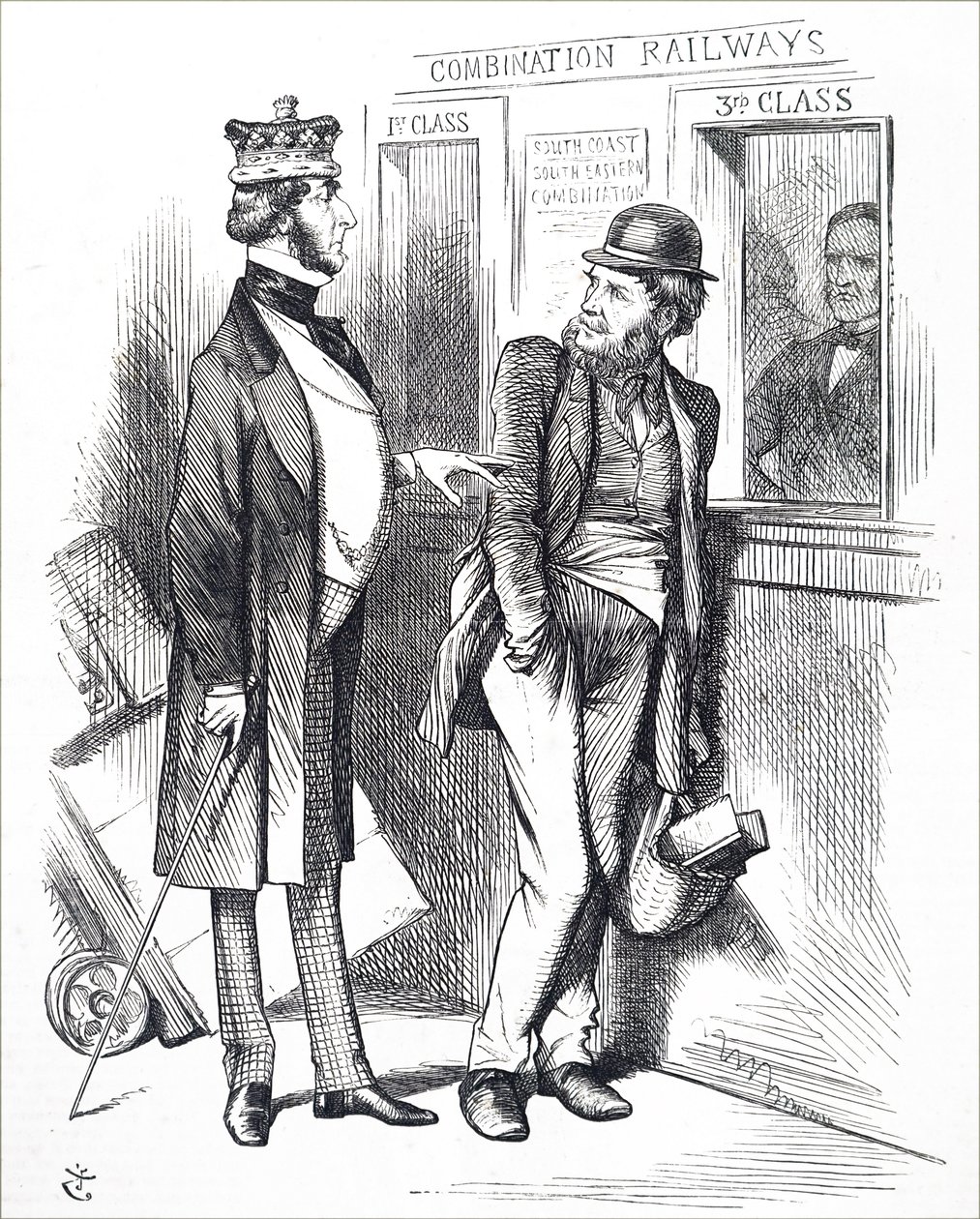 De stigande tågpriserna. av John Tenniel