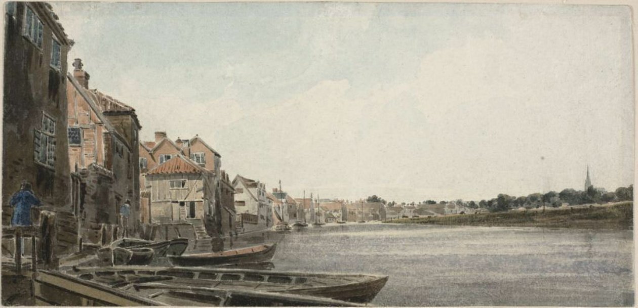 Utsikt över Wensum på King Street, taget från Foundary Bridge av John Thirtle