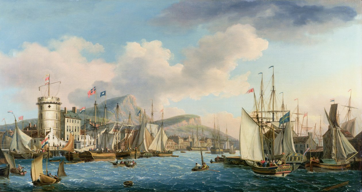 Leith Harbour, 1825 av John Thomas Serres