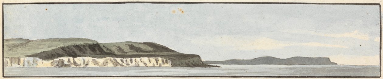 The Bill of Portland (en av tre ritningar på ett fäste) av John Thomas Serres