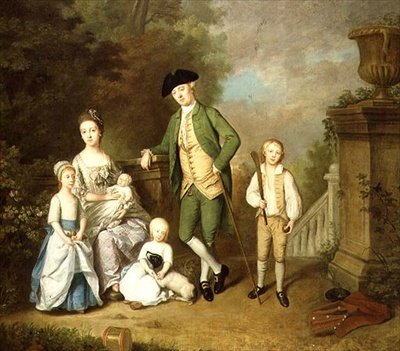 Porträtt av familjen Wallace (olja på duk) av John Thomas Seton