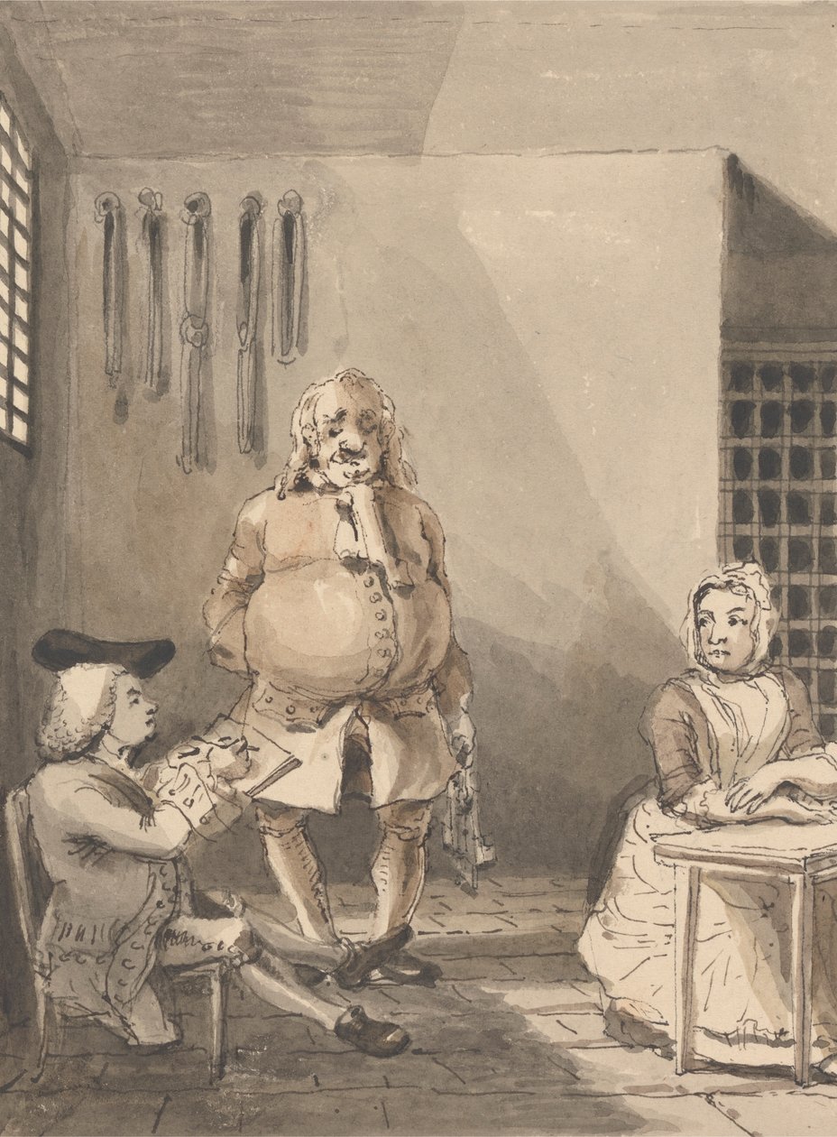 Hogarth Teckning Sarah Malcolm av John Thomas Smith