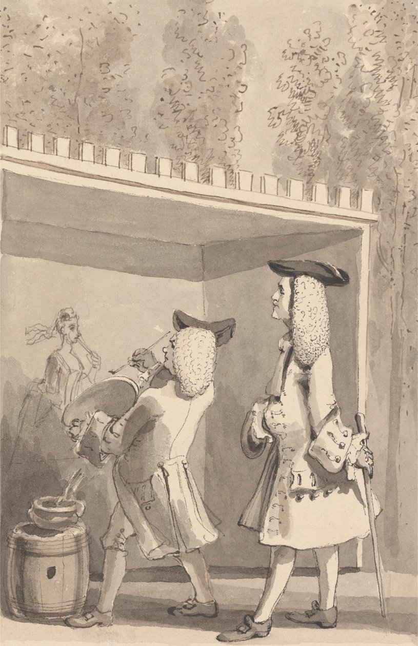 Hogarth målning i Vauxhall Gardens i närvaro av Jonathan Tyers av John Thomas Smith