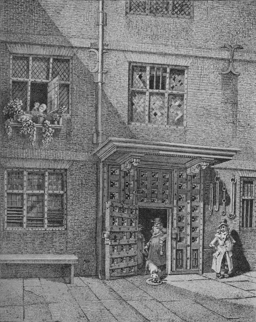 Inifrån av Poultry Compter, City of London, 1813 1911 av John Thomas Smith