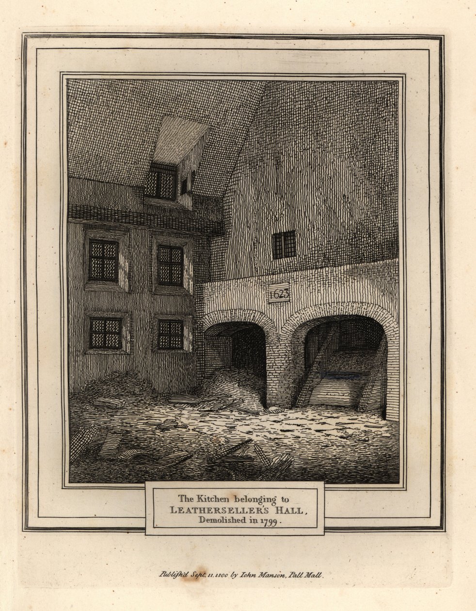 Kitchen of Leathersellers’ Hall, London av John Thomas Smith