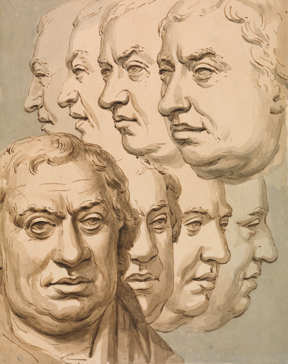 Studier efter bysten av Samuel Johnson av John Thomas Smith