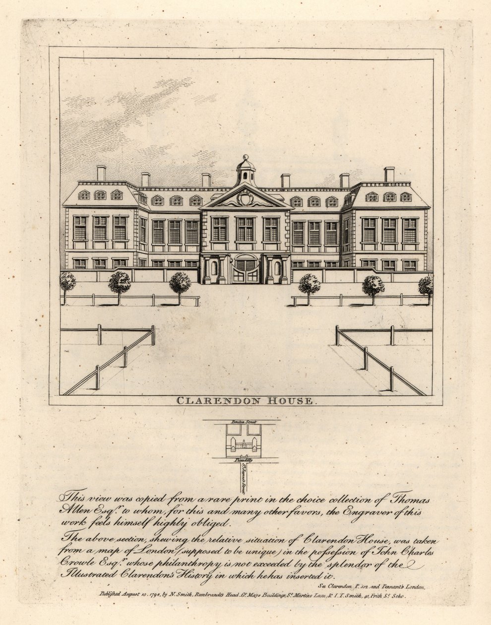 Utsikt över Clarendon House från St James