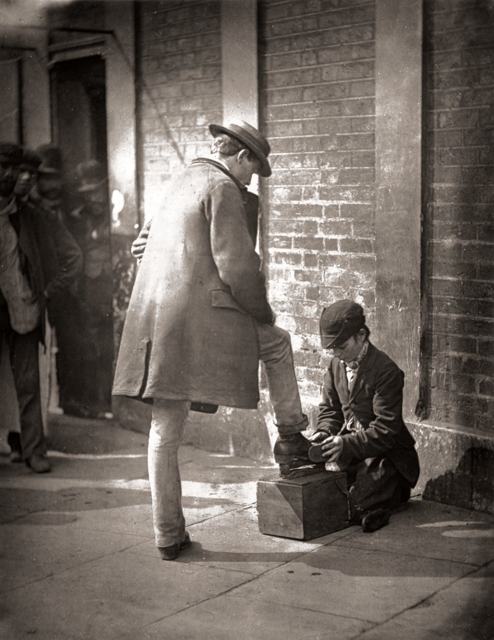 The Independent Shoe Black, från "Street Life in London", av J. Thomson och Adolphe Smith av John Thomson