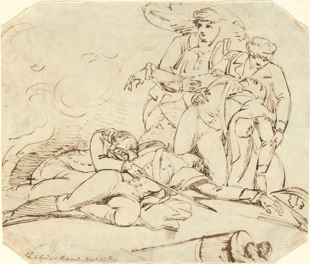 General Montgomerys död i attacken mot Quebec, 31 december 1775 av John Trumbull