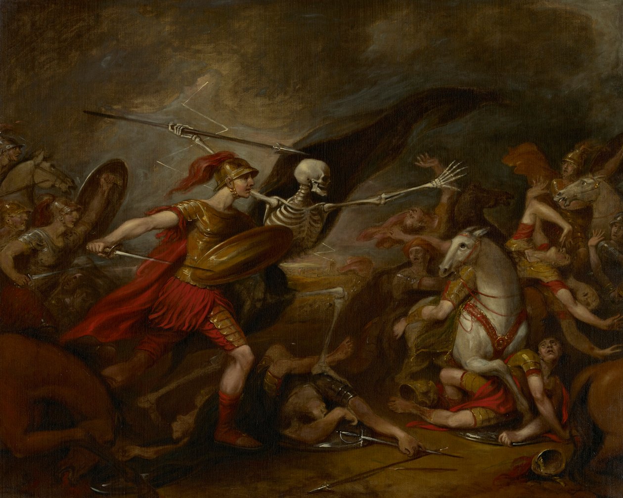 Joshua vid slaget vid Ai - Deltog av döden av John Trumbull