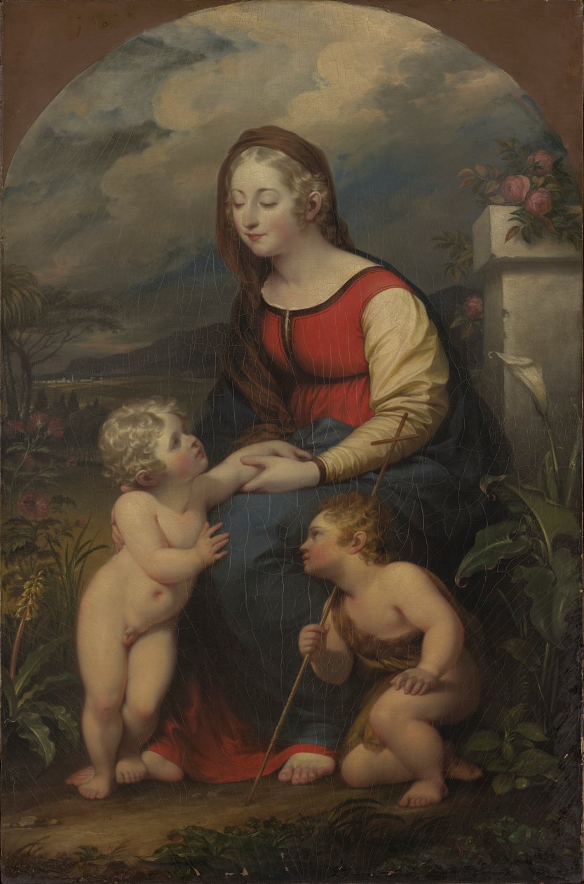 Madonna och barn med Johannes Döparen av John Trumbull