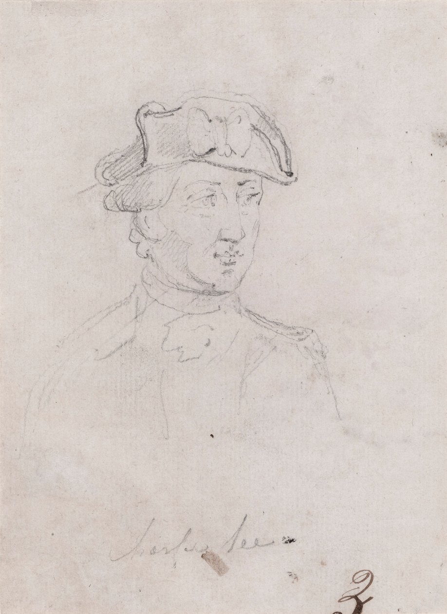 Generalmajor Charles Lee, studie för föreslagna av John Trumbull