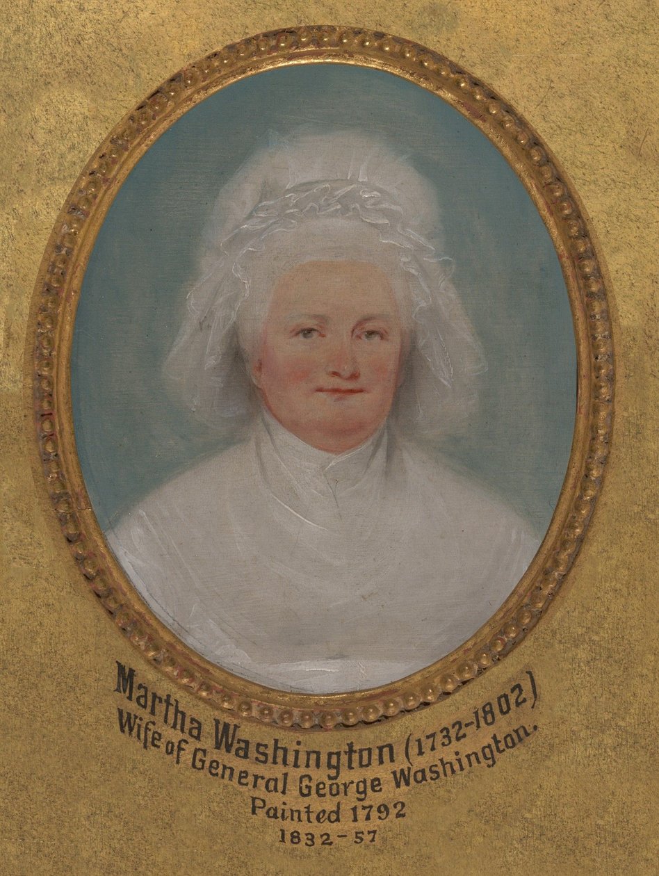 Martha Washington (geb. Martha Dandridge, ehemals Martha Parke Custis, 1731–1802) av John Trumbull