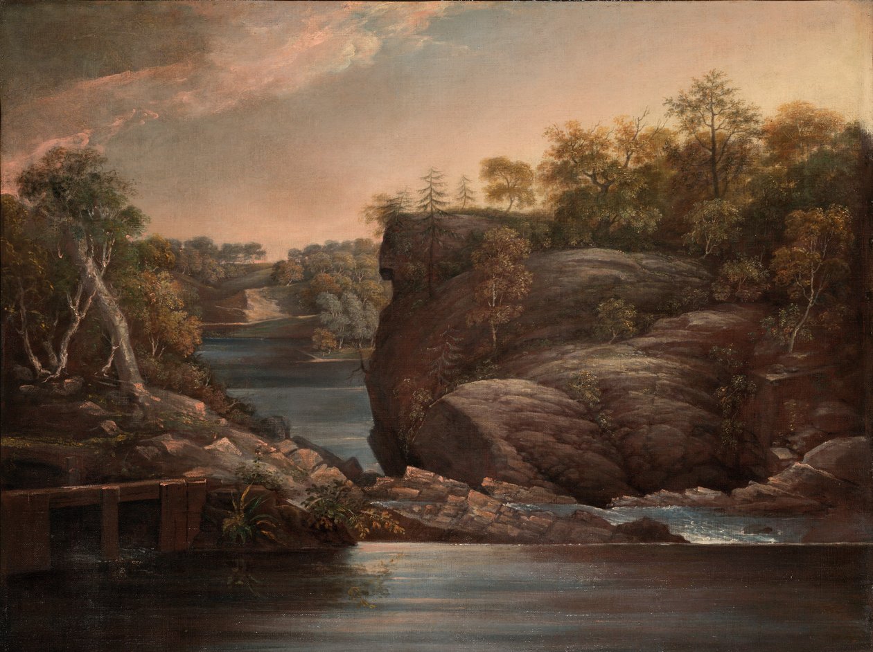 Norwich Falls (eller The Falls of the Yantic i Norwich) av John Trumbull
