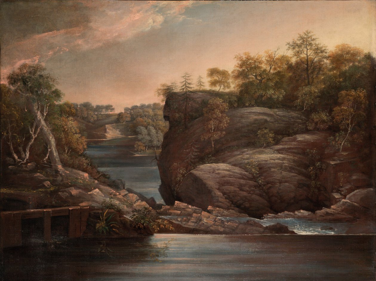 Norwich Falls (eller Yantic-fallen vid Norwich) av John Trumbull