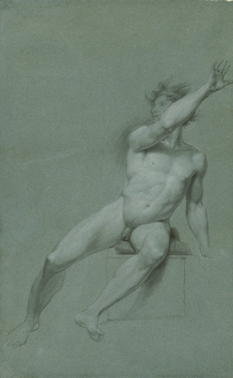 Skiss av en manlig nakenlivsstudie av John Trumbull