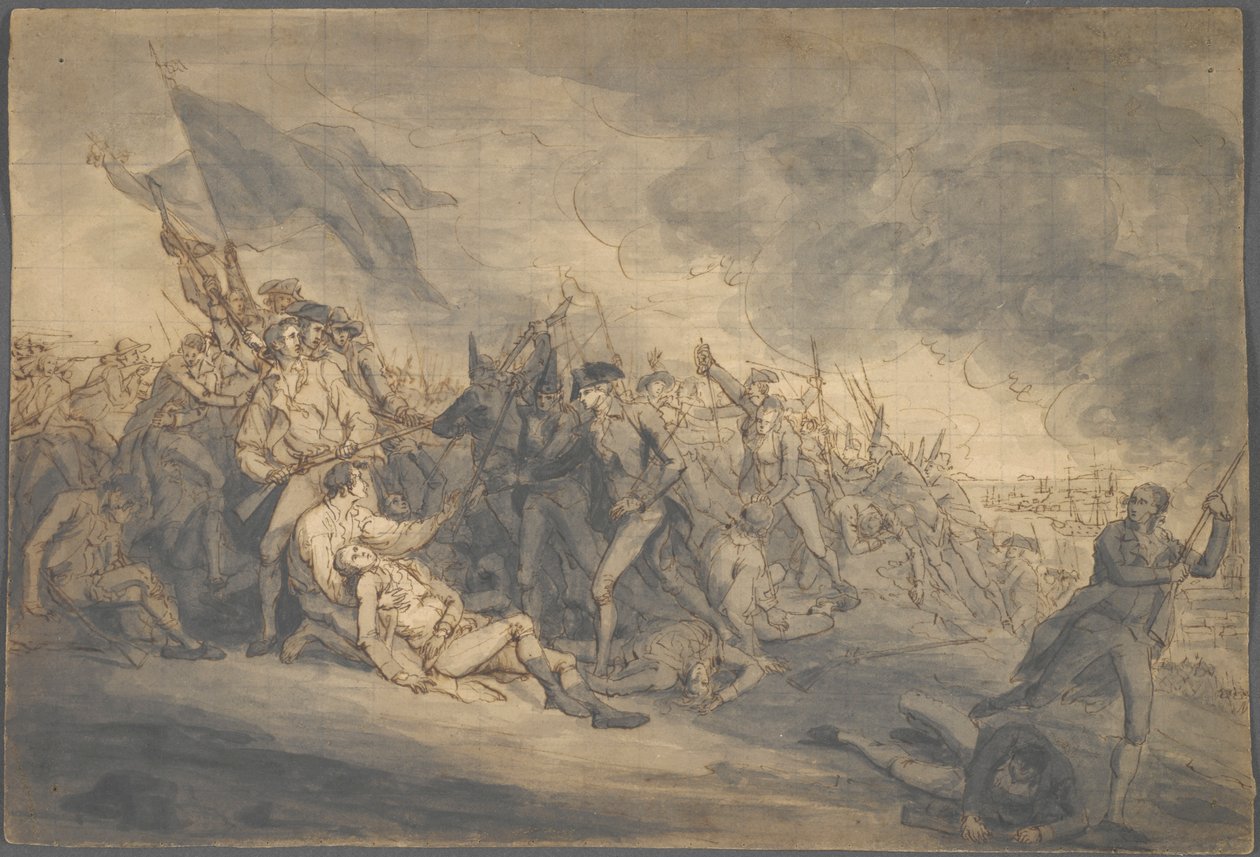 Studie för general Warrens död vid Bunker av John Trumbull