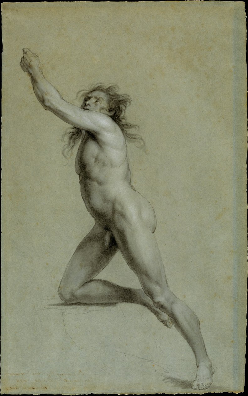 Studie efter levande modell: manlig nakenstudie av John Trumbull