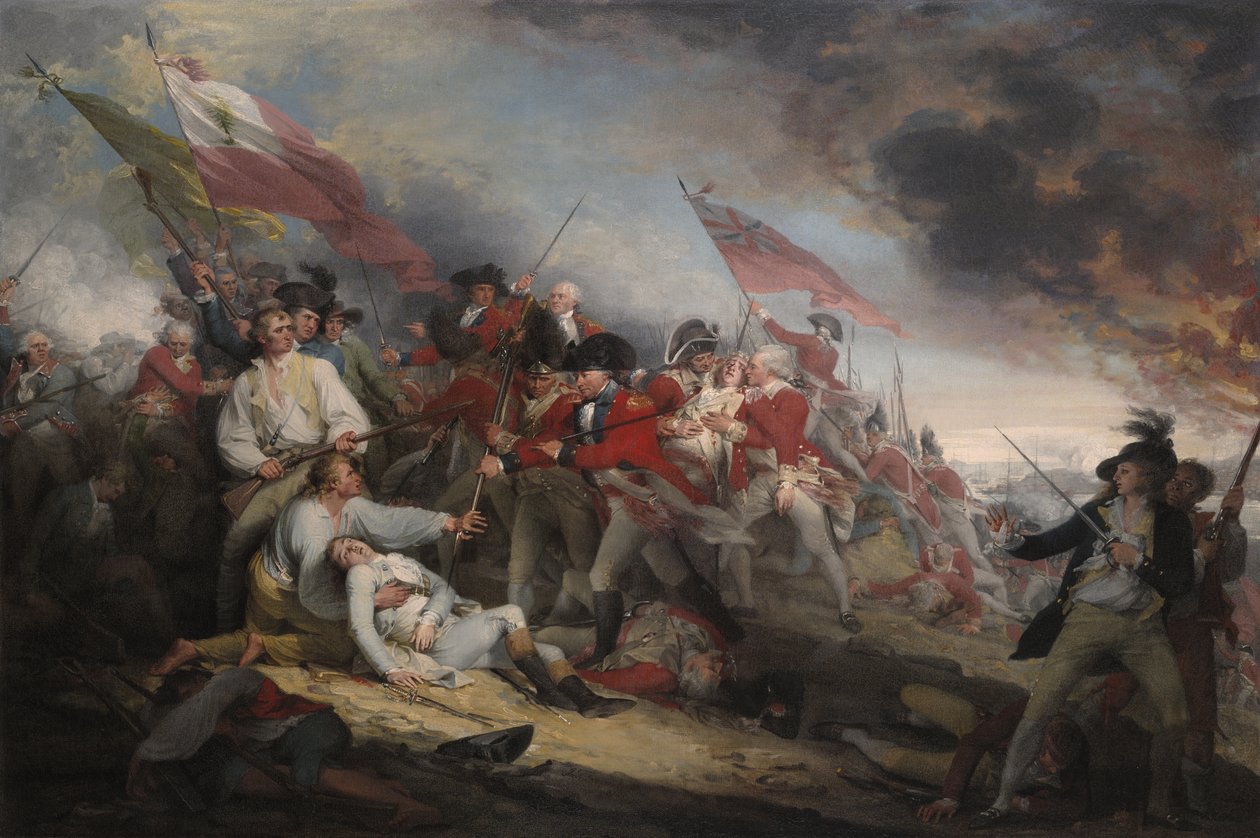 Slaget vid Bunkers Hill den 17 juni 1775 av John Trumbull