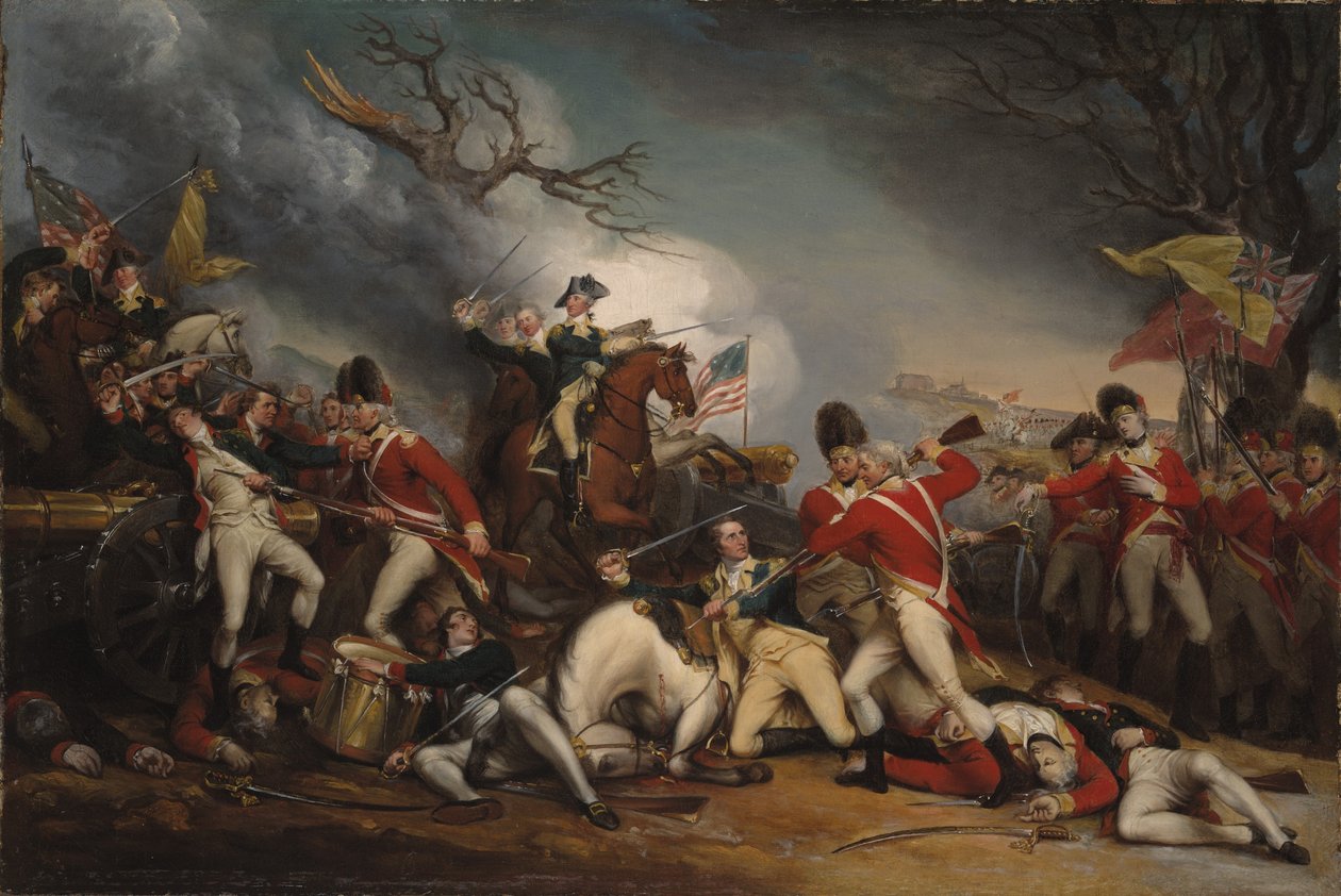 General Mercers död i slaget vid Princeton den 3 januari 1777 av John Trumbull