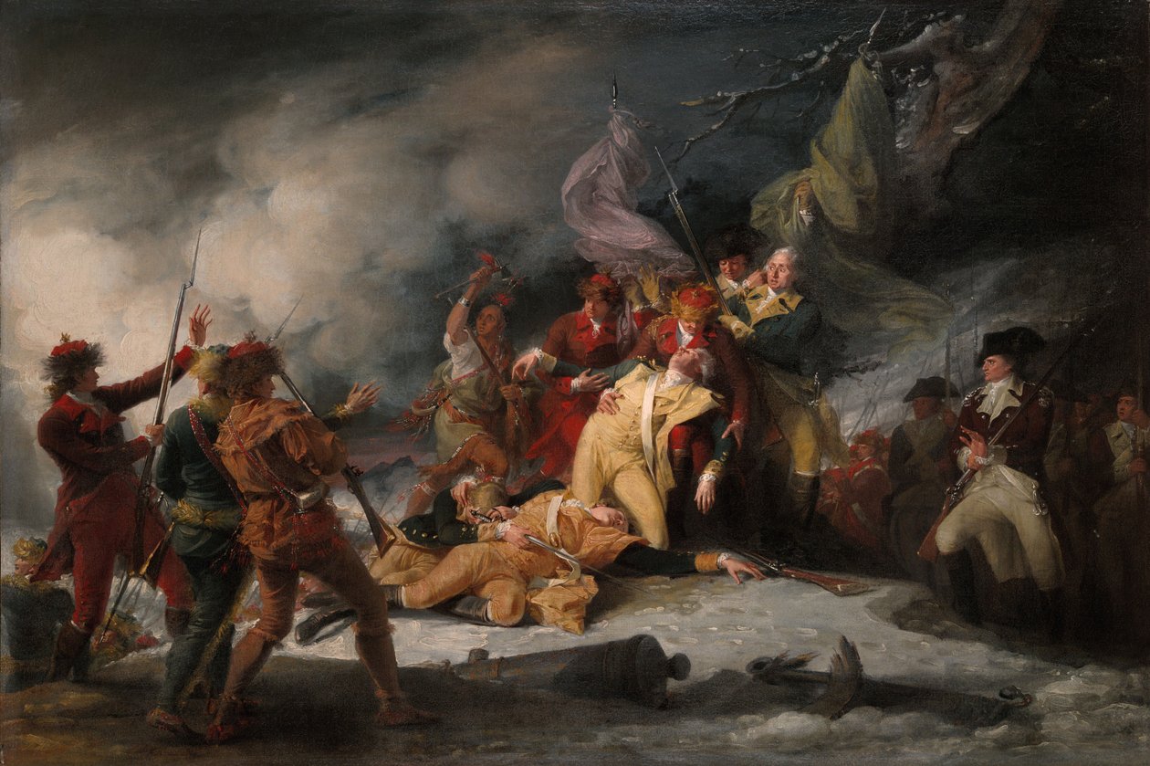 General Montgomerys död vid anfallet mot Quebec, 31 december 1775 av John Trumbull