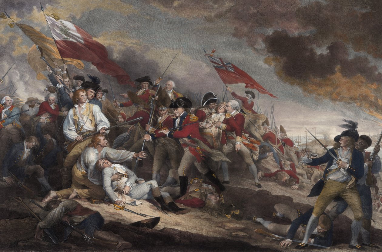General Warrens död i slaget vid Bunker Hill, 17 juni 1775, pub. 1786 av John Trumbull