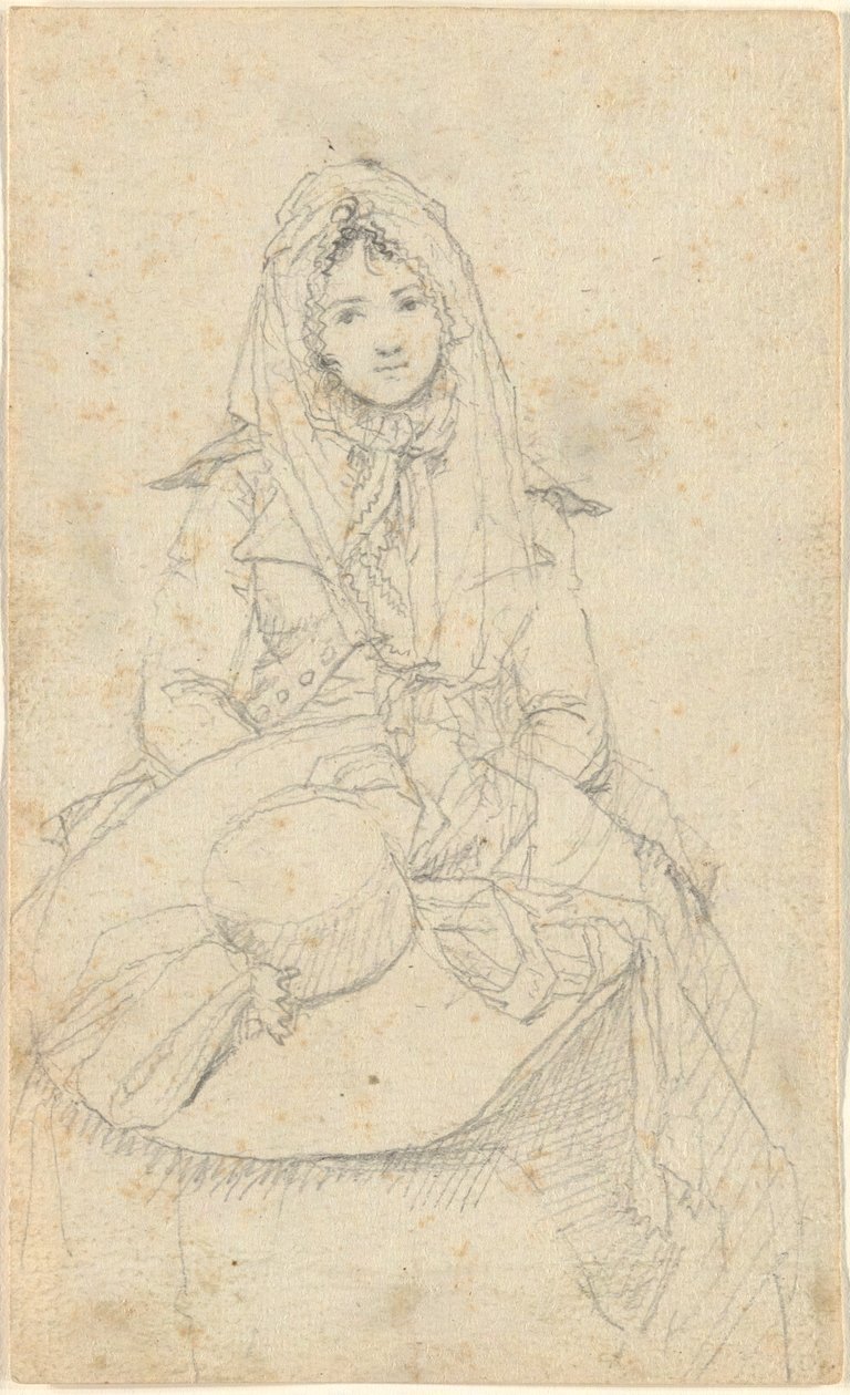 Utan titel, från folio: Sketches in France & Germany, ett av 22 ark i Folio B av John Trumbull