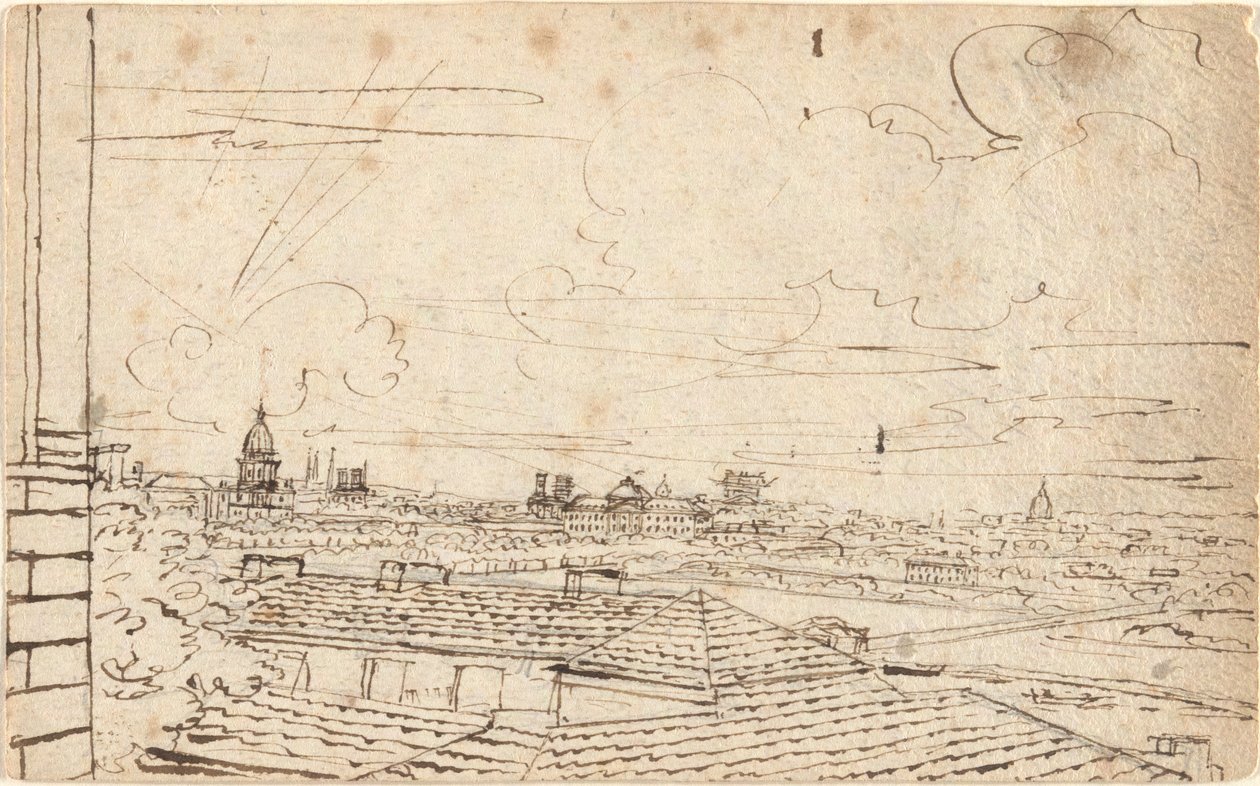 Utsikt över Paris av John Trumbull