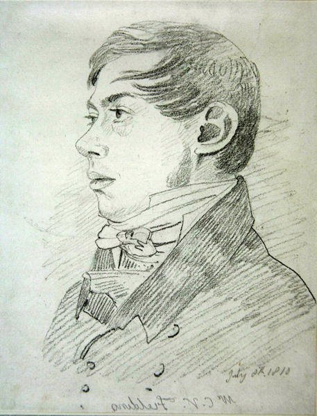 Anthony Vandyck Copley Fielding (1787-1855), 1810 (grafit på vävt papper) av John Varley
