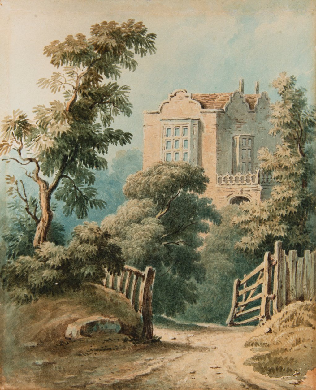Holland House, Kensington (akvarell) av John Varley