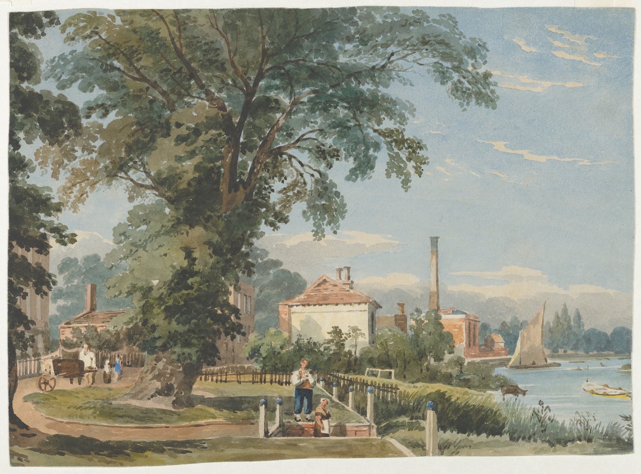 Vid Themsen i Hammersmith av John Varley