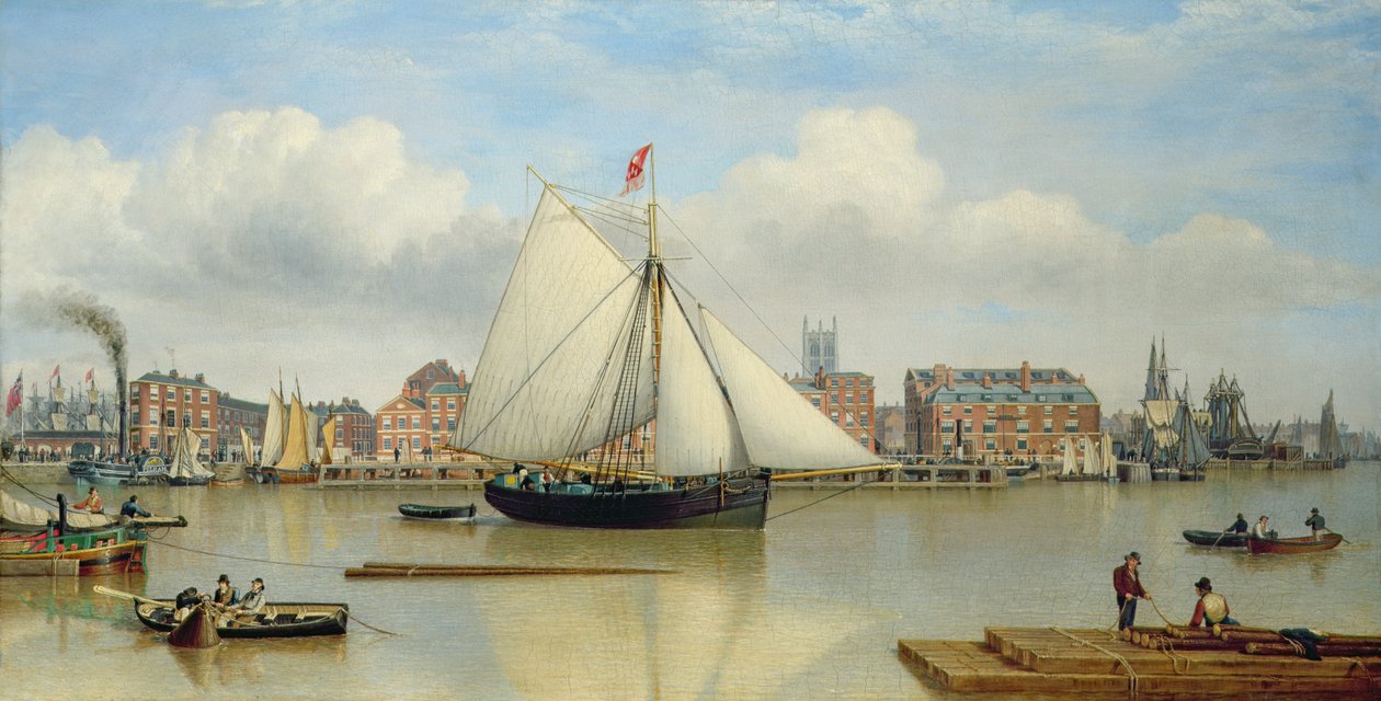 Hull från Humber, ca 1837 (olja på duk) av John Ward
