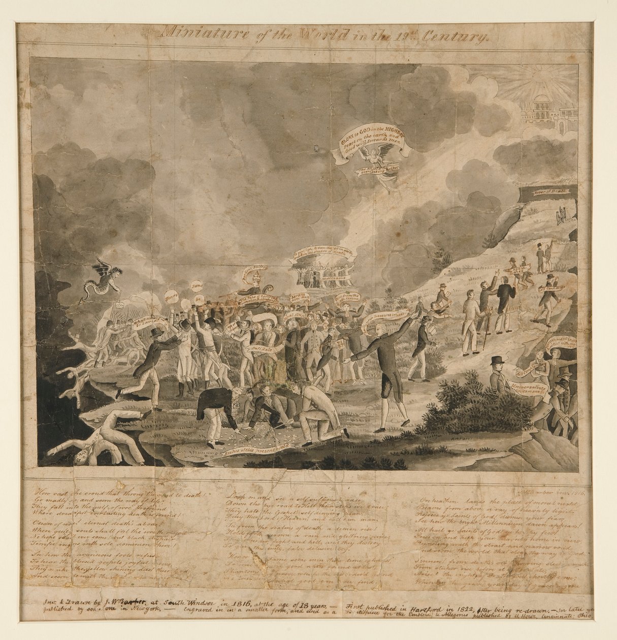 Studie för A Miniature of the World på 1800-talet av John Warner Barber