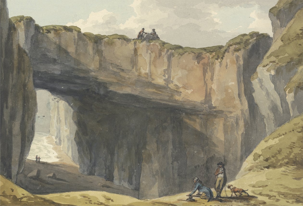 Castle Point (akvarell på papper) av John Warwick Smith